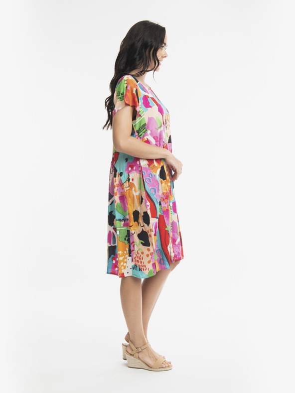 Orientique Růžové dámské vzorované šaty Orientique Alanya