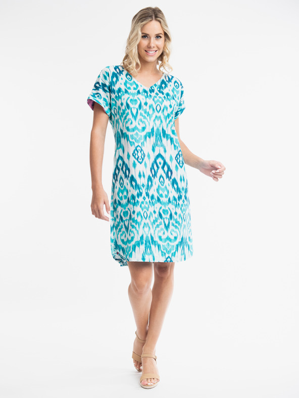 Orientique Tyrkysové dámské oboustranné šaty Orientique Izmir
