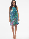 Orientique Tyrkysové dámské vzorované šaty s kapsami Orientique