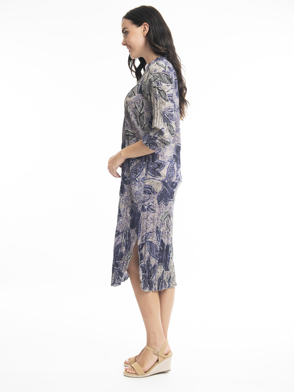 Orientique Fialové dámské květované šaty Orientique Mersin