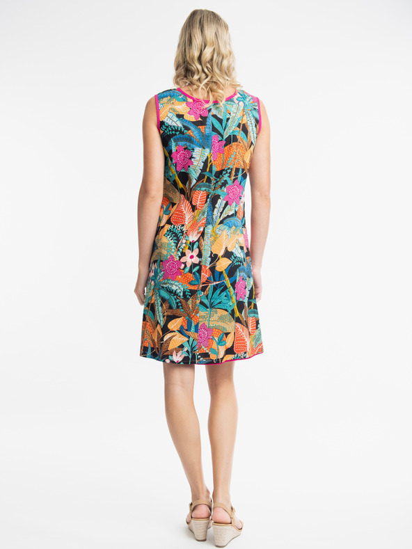 Orientique Oranžovo-modré dámské oboustranné šaty Orientique Paphos