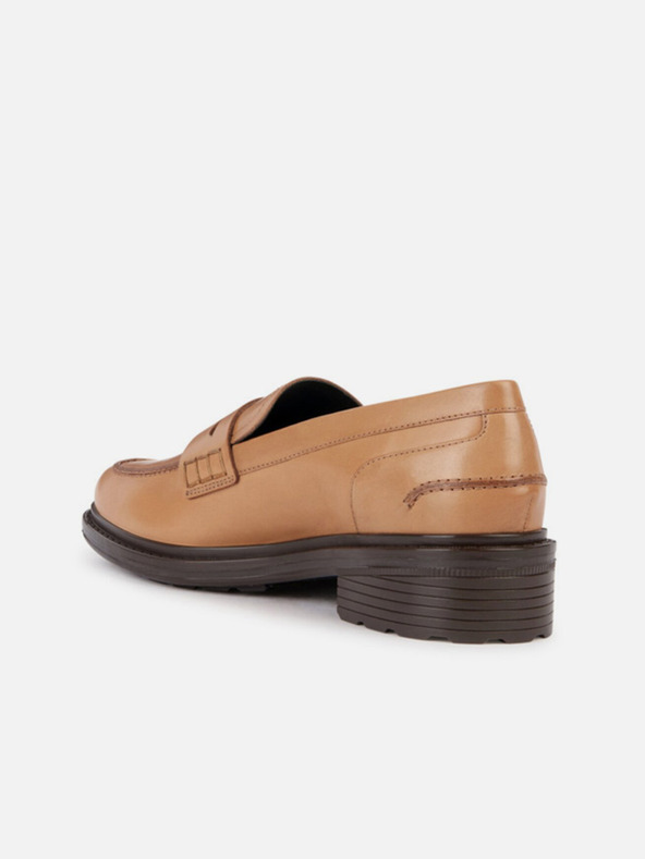 Geox Světle hnědé dámské mokasíny Geox Walk Pleasure