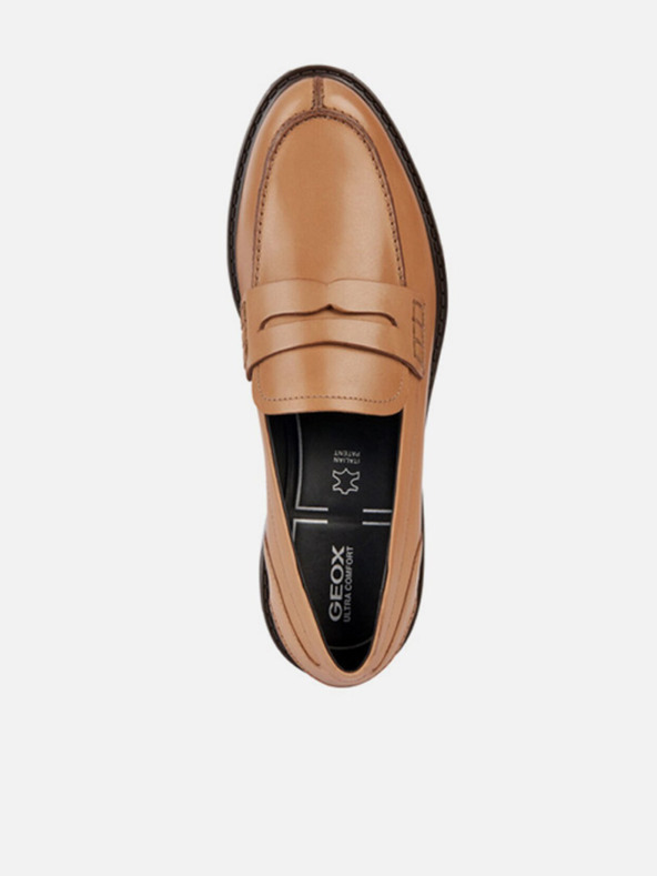 Geox Světle hnědé dámské mokasíny Geox Walk Pleasure