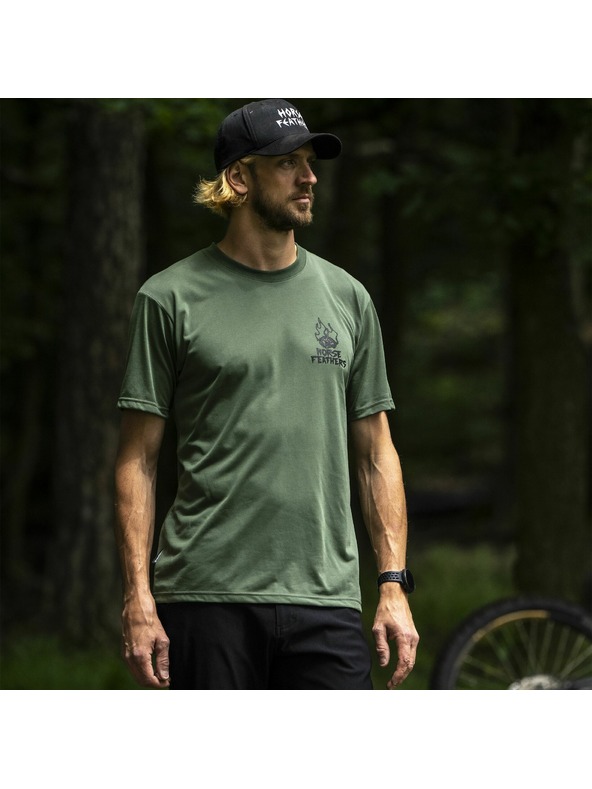 Horsefeathers Pánské funkční tričko zelené HORSEFEATHERS