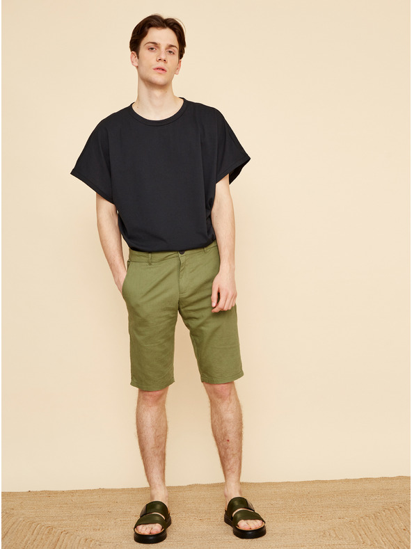ZOOT.lab Zelené pánské lněné kraťasy ZOOT.lab Gavin