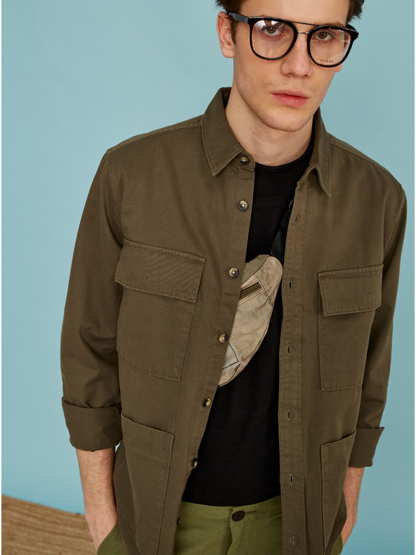 ZOOT.lab Zelené pánské lněné kraťasy ZOOT.lab Gavin