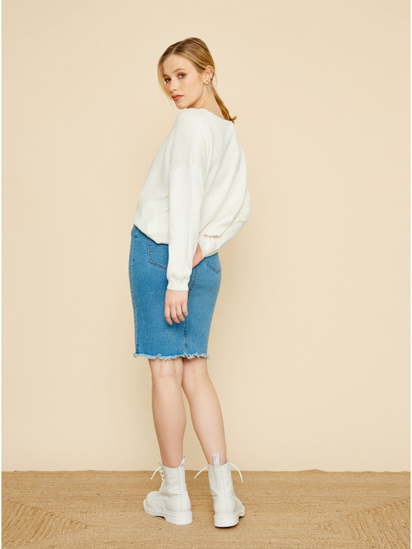 ZOOT.lab Bílý dámský oversize svetr ZOOT.lab Morgan