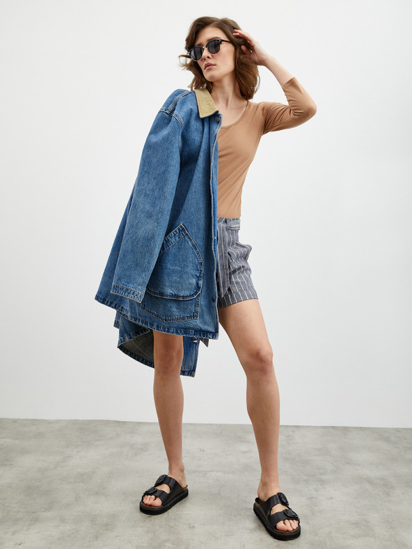 ZOOT.lab Šedomodré dámské pruhované kraťasy ZOOT.lab Julette