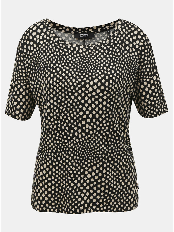 ZOOT.lab Béžovo-černé dámské vzorované tričko ZOOT.lab Normandie