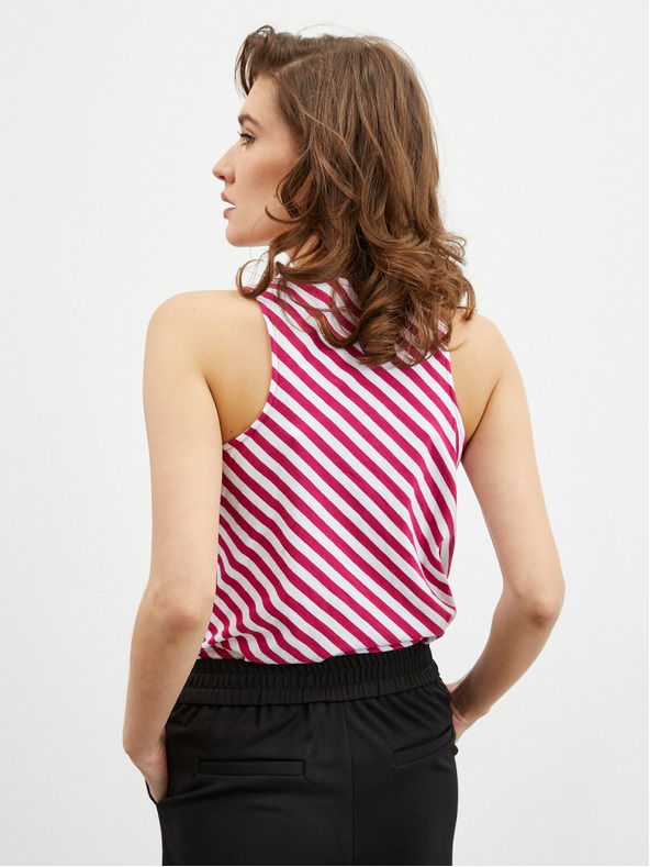 ZOOT.lab Bílo-vínové dámské pruhované tílko ZOOT.lab Joelle