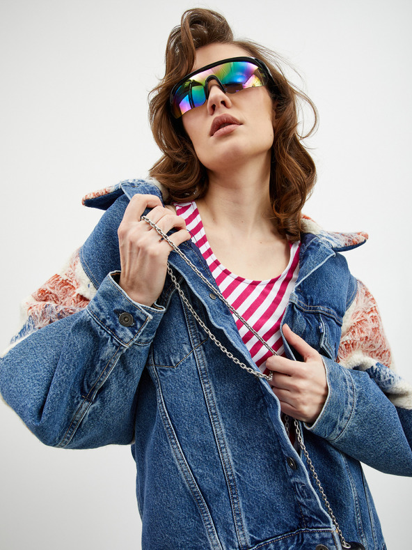 ZOOT.lab Bílo-vínové dámské pruhované tílko ZOOT.lab Joelle