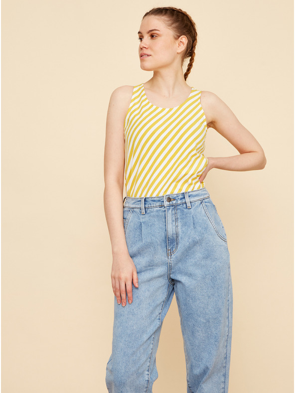 ZOOT.lab Žluto-bílé dámské pruhované tílko ZOOT.lab Joelle