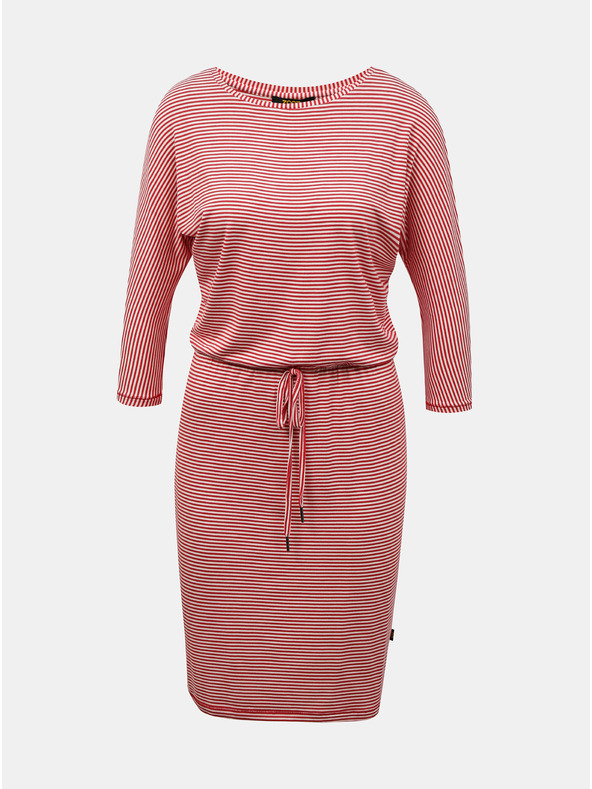 ZOOT.lab Bílo-červené dámské pruhované šaty se zavazováním ZOOT.lab Demi