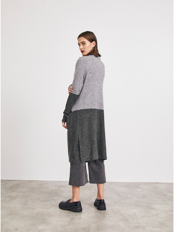 ZOOT.lab Šedý dámský dlouhý kardigan METROOPOLIS by ZOOT.lab Floella
