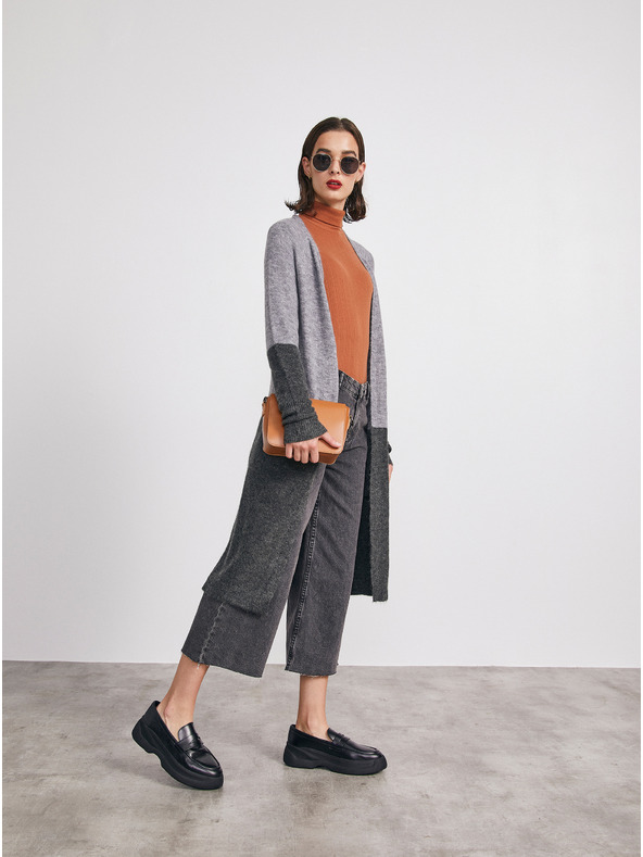 ZOOT.lab Šedý dámský dlouhý kardigan METROOPOLIS by ZOOT.lab Floella