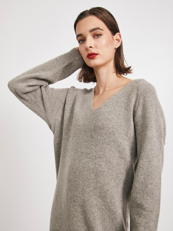 ZOOT.lab Šedé svetrové šaty s příměsí vlny METROOPOLIS by ZOOT.lab Ofilia