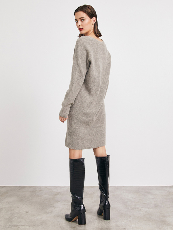ZOOT.lab Šedé svetrové šaty s příměsí vlny METROOPOLIS by ZOOT.lab Ofilia