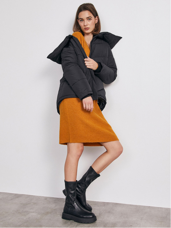 ZOOT.lab Hnědé svetrové šaty s příměsí vlny METROOPOLIS by ZOOT.lab Ofilia