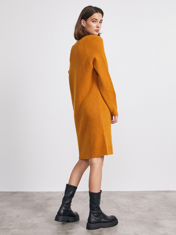 ZOOT.lab Hnědé svetrové šaty s příměsí vlny METROOPOLIS by ZOOT.lab Ofilia