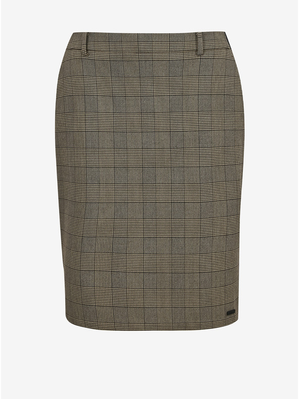 ZOOT.lab Světle šedá dámská károvaná pouzdrová sukně METROOPOLIS by ZOOT.lab Fatima