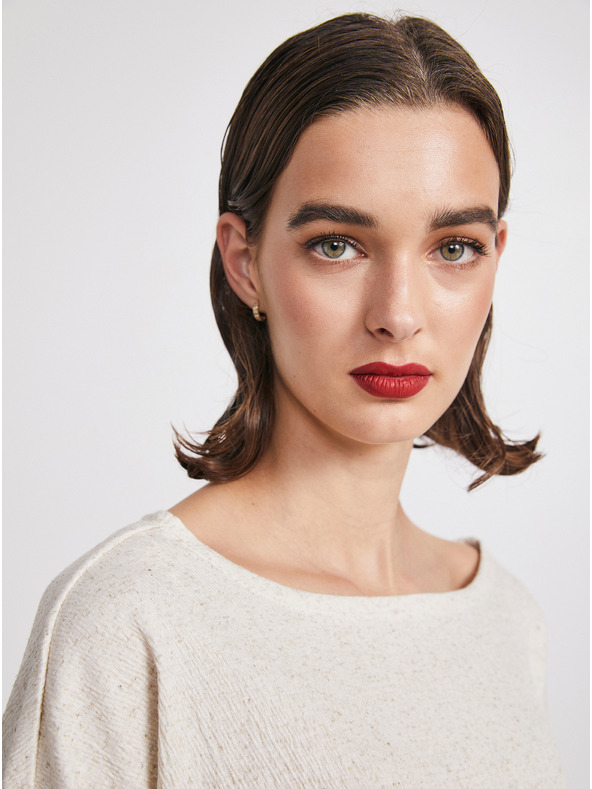 ZOOT.lab Béžové dámské žíhané tričko METROOPOLIS by ZOOT.lab Stella