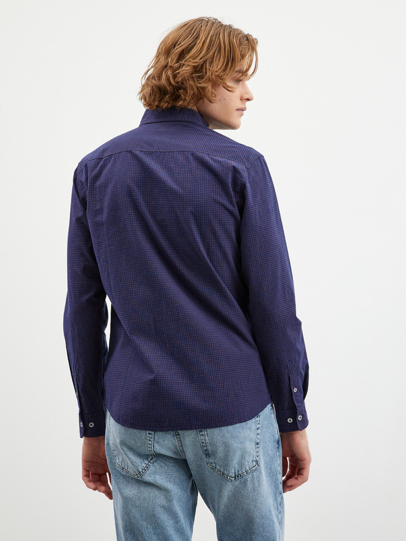 ZOOT.lab Tmavě modrá pánská vzorovaná košile ZOOT.lab Boris