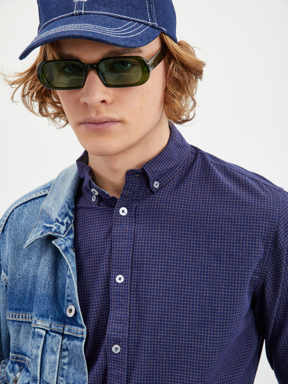 ZOOT.lab Tmavě modrá pánská vzorovaná košile ZOOT.lab Boris