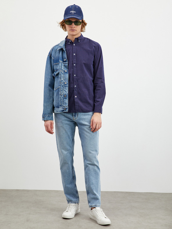 ZOOT.lab Tmavě modrá pánská vzorovaná košile ZOOT.lab Boris