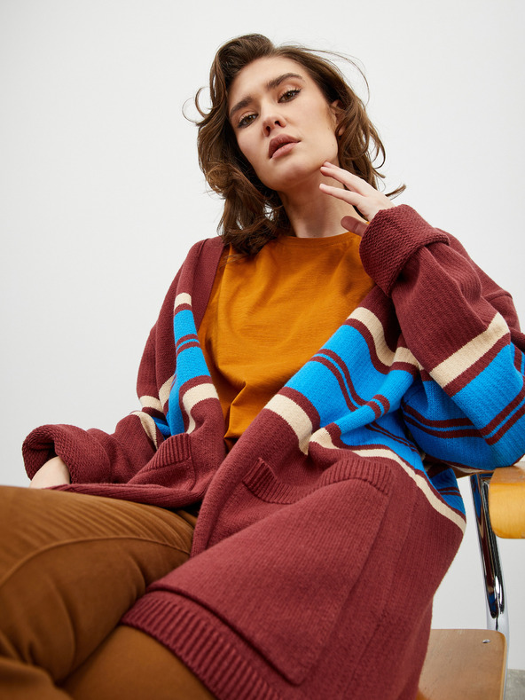 ZOOT.lab Hnědé dámské slim fit kalhoty ZOOT.lab Anna 2