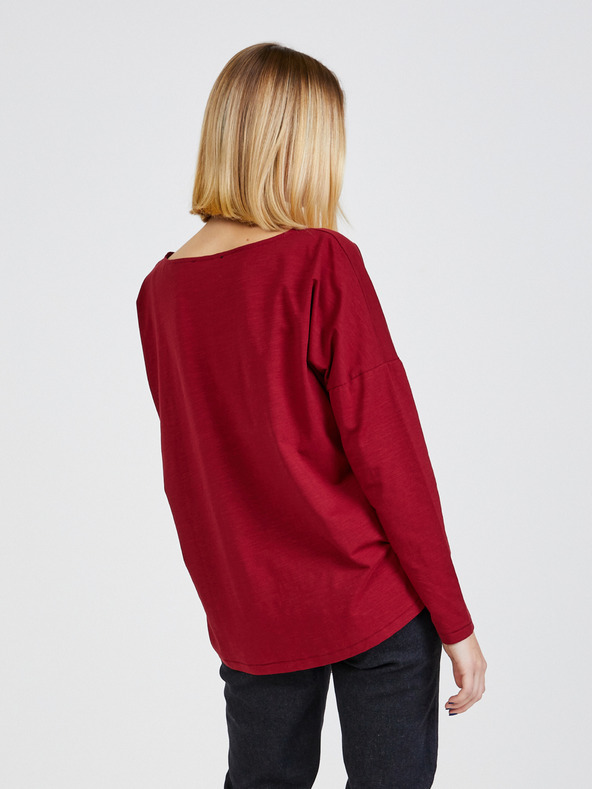 ZOOT.lab Červené dámské basic tričko s dlouhým rukávem ZOOT.lab Evana