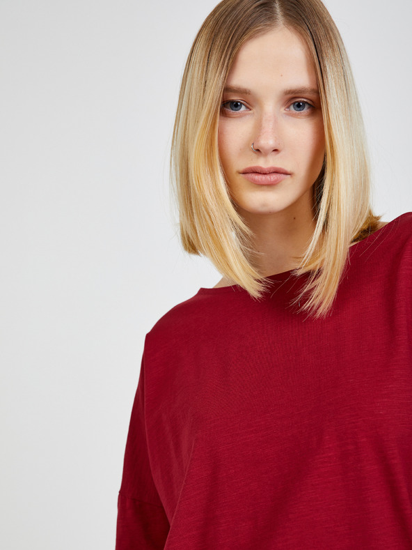 ZOOT.lab Červené dámské basic tričko s dlouhým rukávem ZOOT.lab Evana