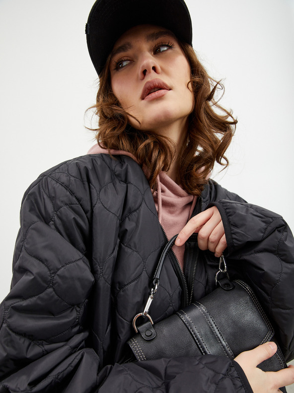 ZOOT.lab Tmavě šedé dámské žíhané slim fit legíny na zip ZOOT.lab Calista