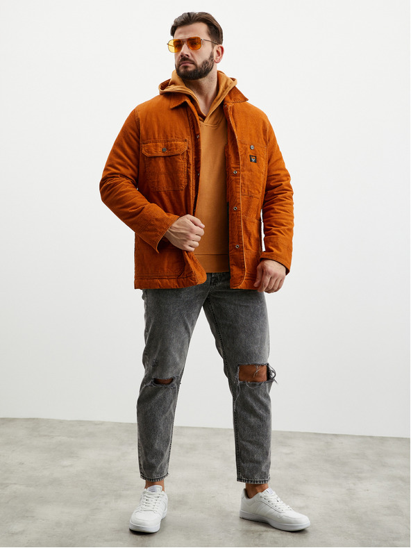 ZOOT.lab Hnědá pánská basic mikina s kapucí ZOOT.lab Leoš