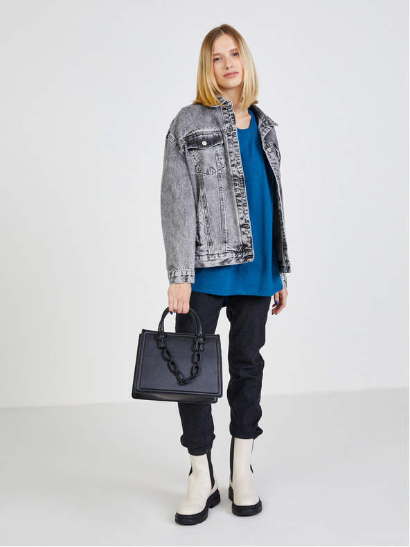 ZOOT.lab Petrolejové dámské volné prodloužené basic tričko ZOOT.lab Lonie