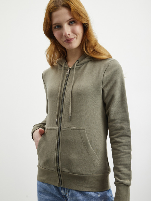 ZOOT.lab Khaki dámská mikina s kapucí na zip ZOOT.lab