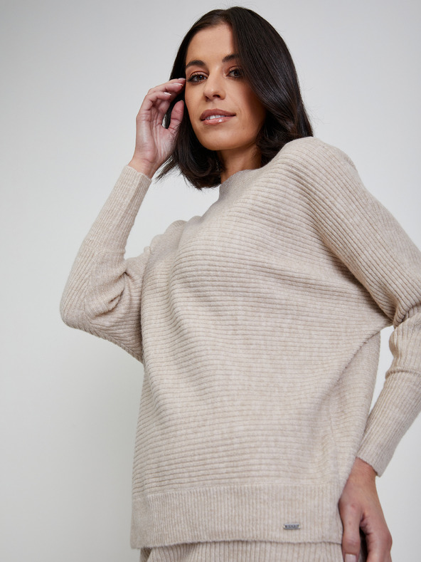 ZOOT.lab Béžový dámský žebrovaný svetr ZOOT.lab