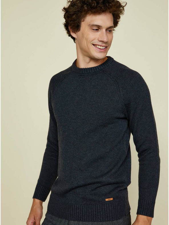 ZOOT.lab Tmavě šedý pánský basic svetr ZOOT.lab Olin