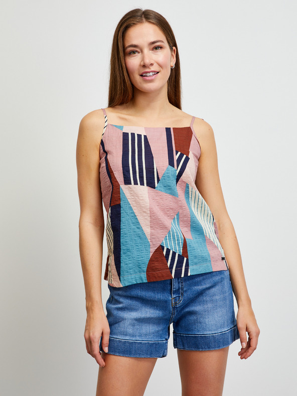 ZOOT.lab Modro-růžové dámské vzorované tílko METROOPOLIS by ZOOT.lab Ivorie