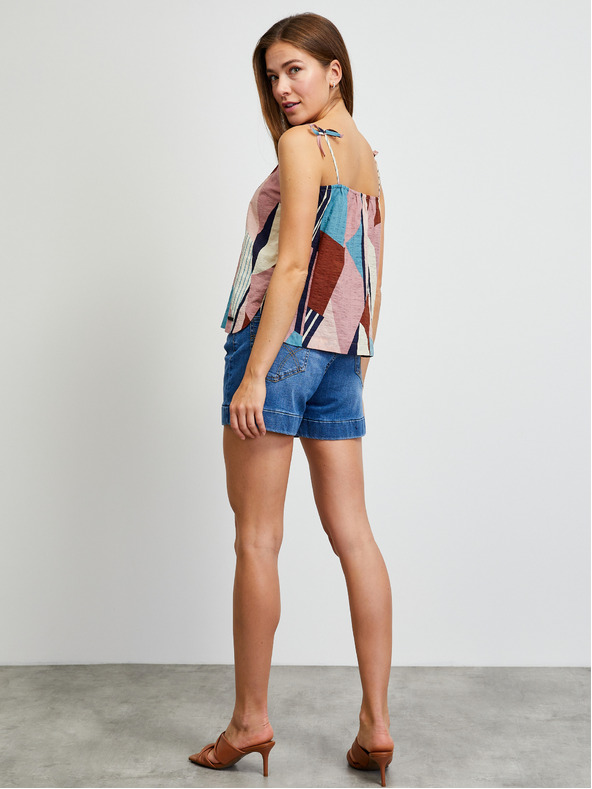 ZOOT.lab Modro-růžové dámské vzorované tílko METROOPOLIS by ZOOT.lab Ivorie