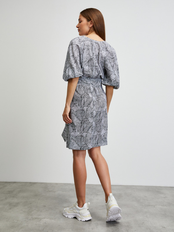 ZOOT.lab Bílo-černé vzorované šaty METROOPOLIS by ZOOT.lab Trudy