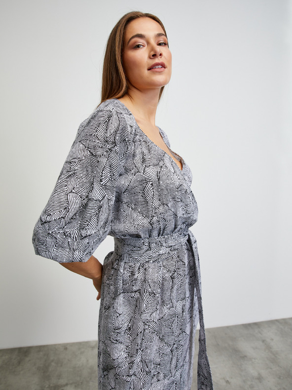 ZOOT.lab Bílo-černé vzorované šaty METROOPOLIS by ZOOT.lab Trudy
