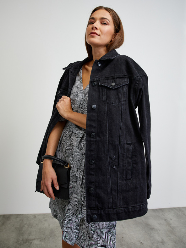 ZOOT.lab Bílo-černé vzorované šaty METROOPOLIS by ZOOT.lab Trudy