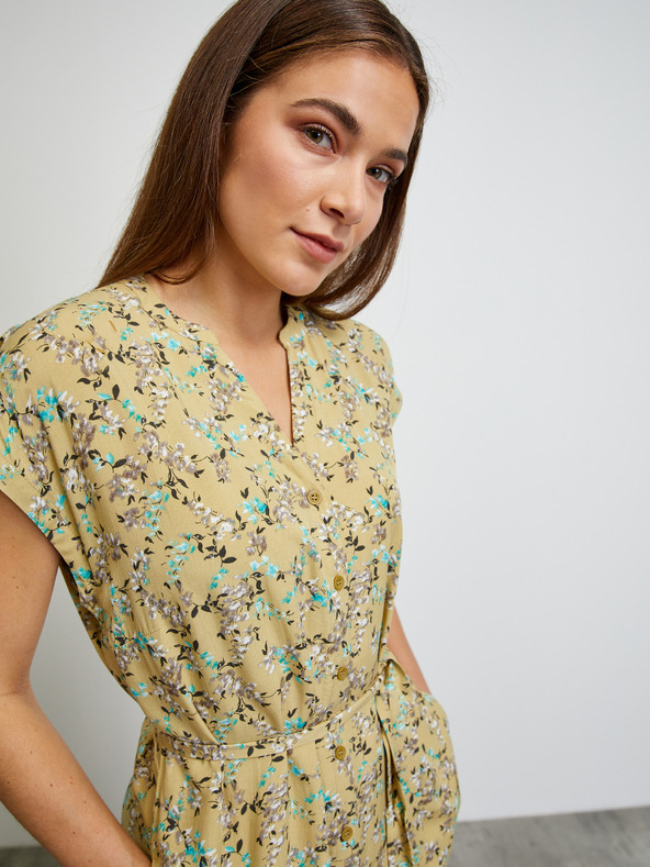 ZOOT.lab Žluté květované košilové šaty ZOOT.lab Lake