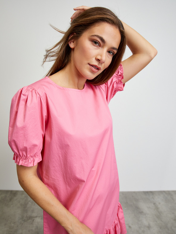 ZOOT.lab Růžové šaty s volánem ZOOT.lab Trinitee