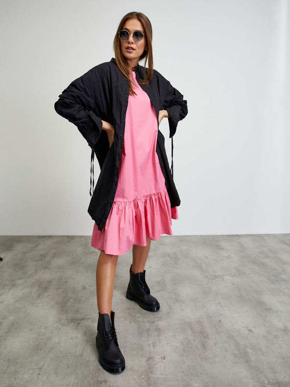 ZOOT.lab Růžové šaty s volánem ZOOT.lab Trinitee