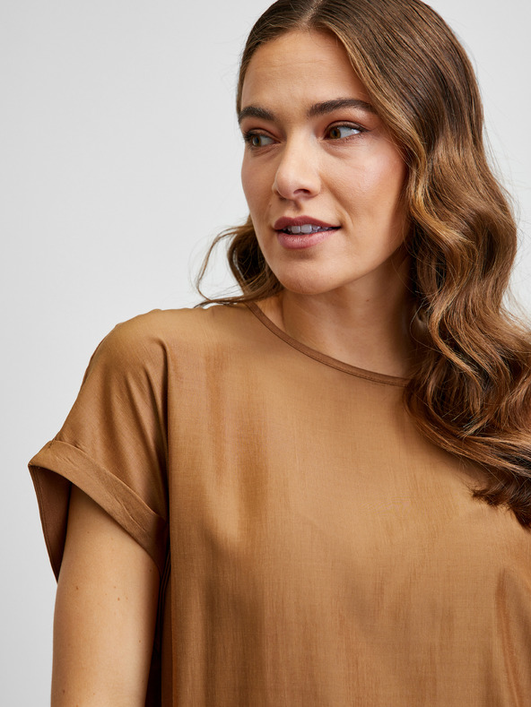 ZOOT.lab Hnědé basic tričko ZOOT.lab Priscilla