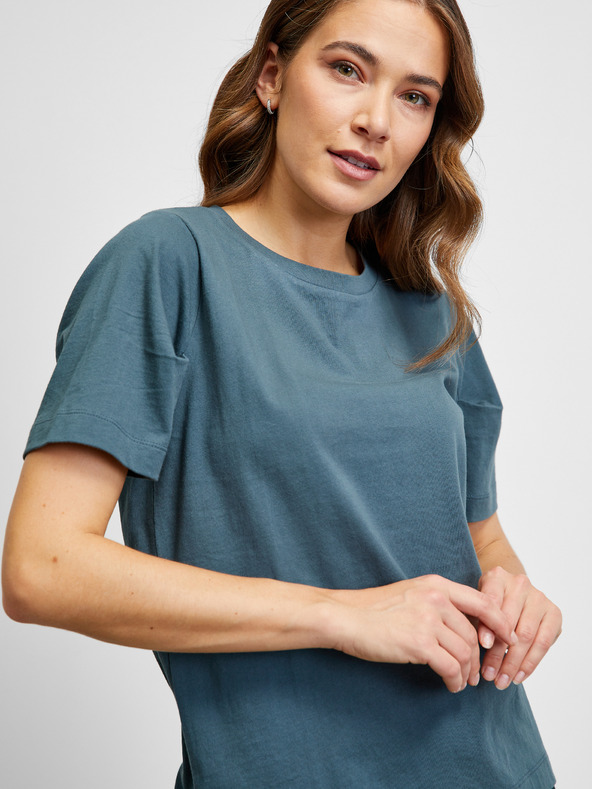 ZOOT.lab Tmavě zelené basic tričko s krátkým rukávem METROOPOLIS by ZOOT.lab Leora
