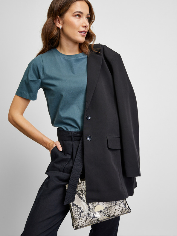 ZOOT.lab Tmavě zelené basic tričko s krátkým rukávem METROOPOLIS by ZOOT.lab Leora