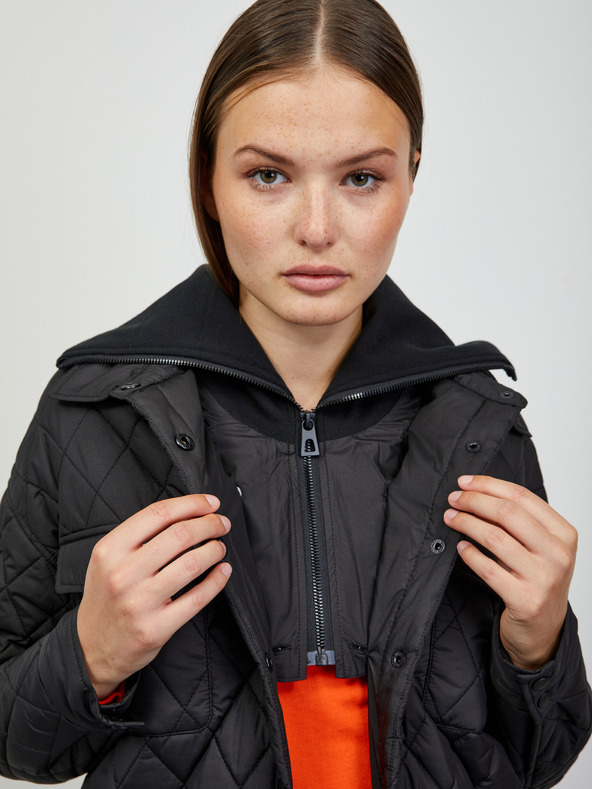 ZOOT.lab Černý dámský prošívaný lehký kabát s límcem ZOOT.lab Sienna