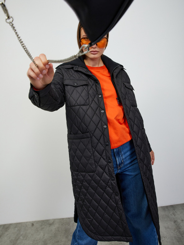 ZOOT.lab Černý dámský prošívaný lehký kabát s límcem ZOOT.lab Sienna